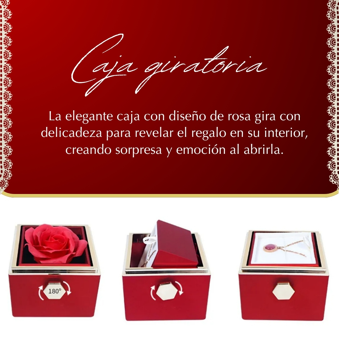 Miniatura 5 de JOYERO GIRATORIO CON ROSA ETERNA REGALO